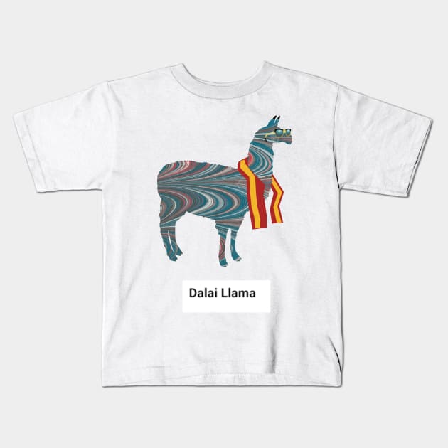 The Dalai Llama Kids T-Shirt by MarbleCloud